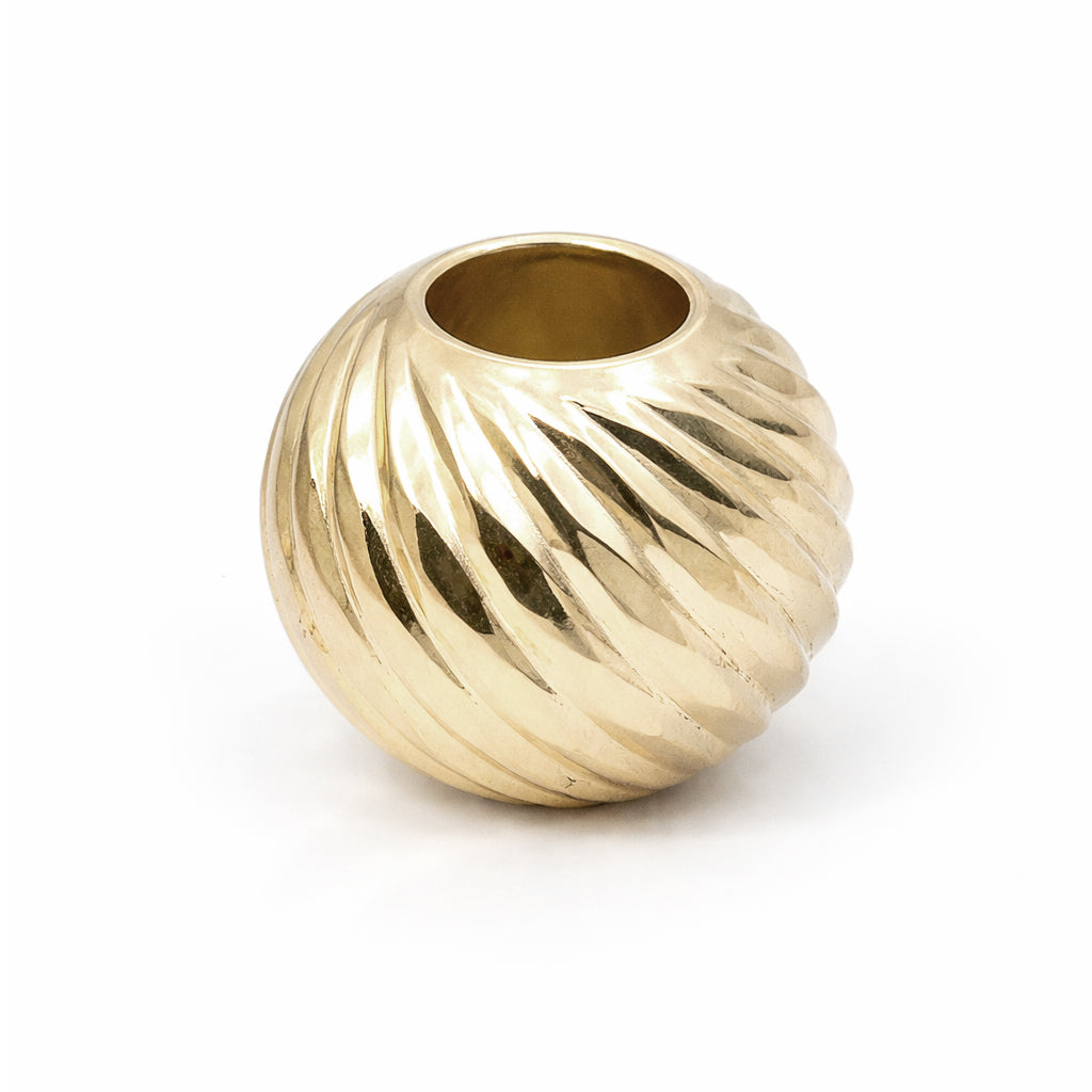 Balín Diamantado Amarillo #5 de Oro 18k